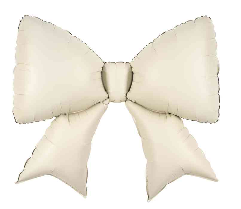 Шар фольга фигура Бант Кремовый Сатин 39" 99см FL (упак)