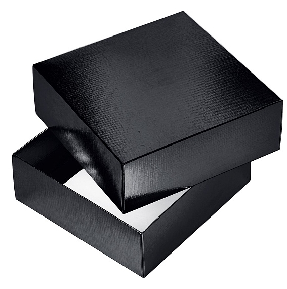 Коробка складная 18х18х6см METALLIC черная Ккс-03401 Хатбер