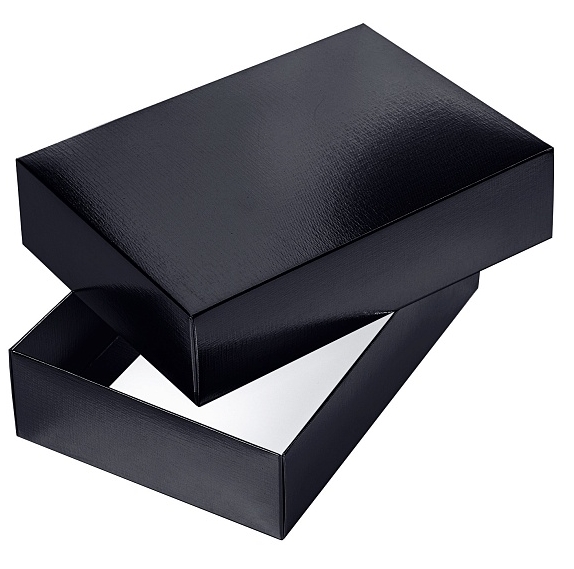 Коробка складная 25х18х6см METALLIC Черная Ккс-03401 Хатбер