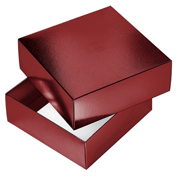 Коробка складная 18х18х6см METALLIC Красная Ккс-03415 Хатбер