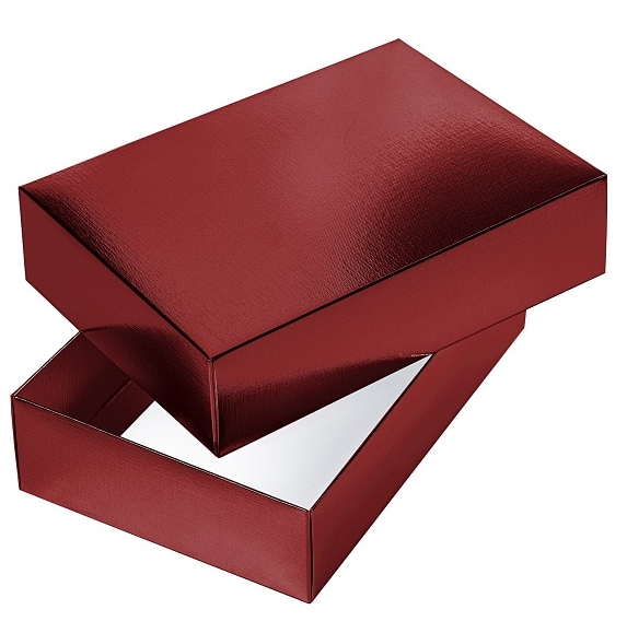 Коробка складная 25х18х6см METALLIC Красная Ккс-03415 Хатбер