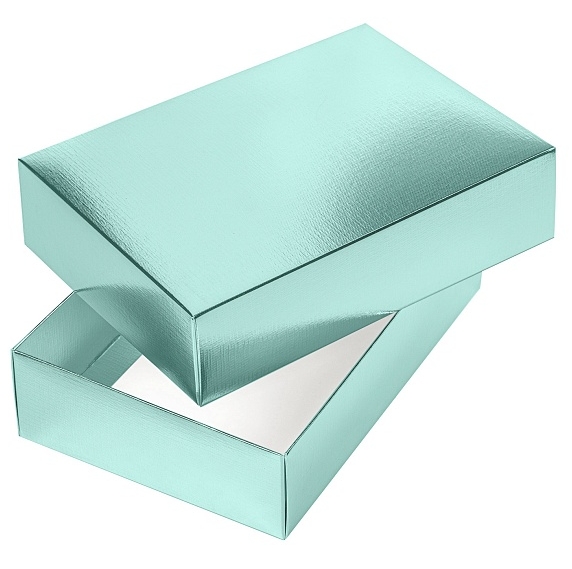 Коробка складная 25х18х6см METALLIC Мята Ккс-03439 Хатбер