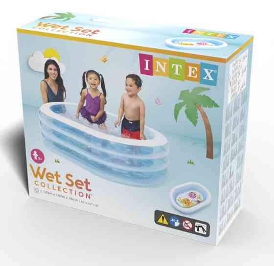 Бассейн надувной INTEX 163х107х46см