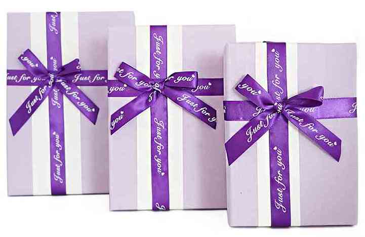 Коробка Прямоугольник 20х14х8см Зефир Белый Сиреневый ВС