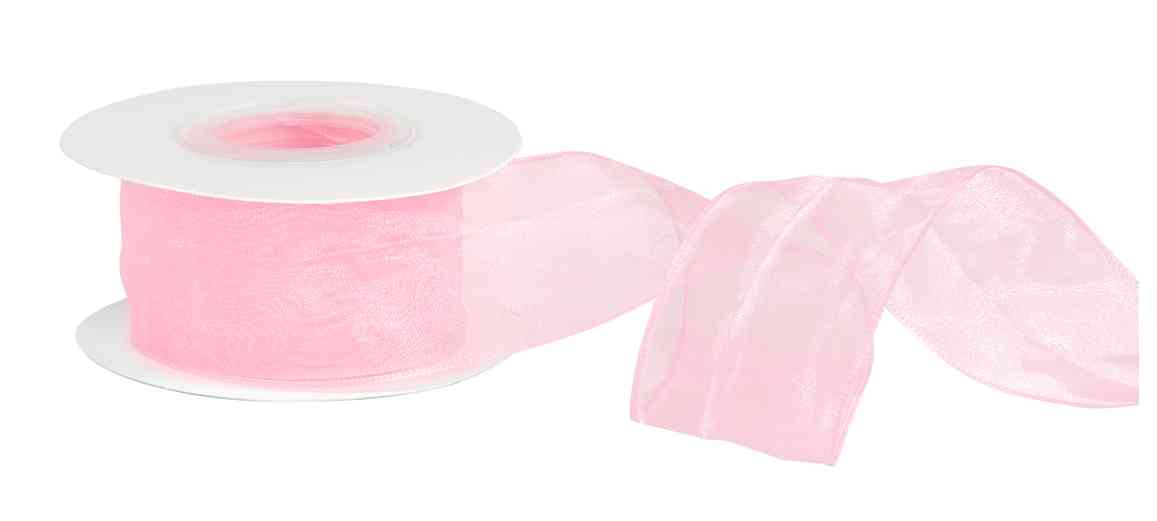 Лента Органза 40х9,14м Нежная грация Розовый ДБ