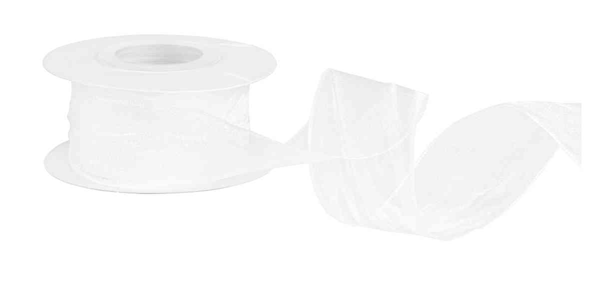 Лента Органза 40х9,14м Нежная грация Белый ДБ