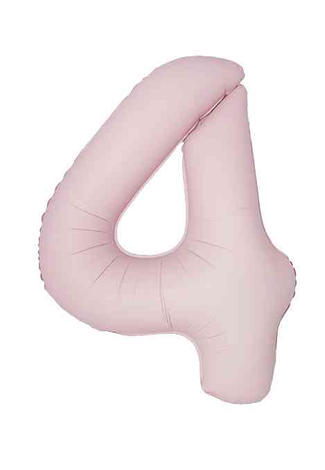 Шар фольга Цифра 40" Fm Пыльная роза Сатин "4" (упак)