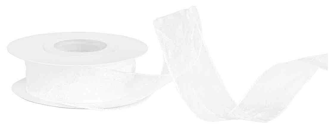 Лента Органза 25х9,14м Нежная грация Белый ДБ