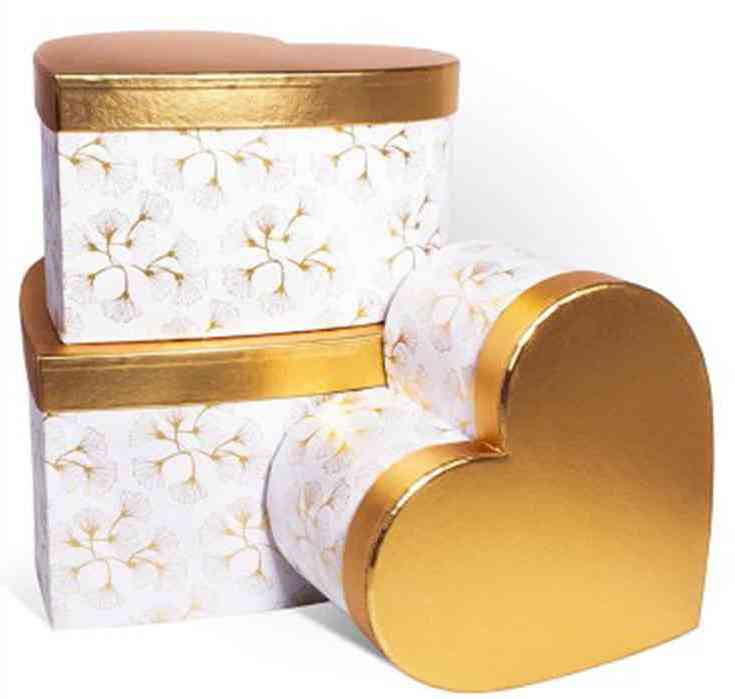 Коробка Сердце 26х25х14см Белый ДБ