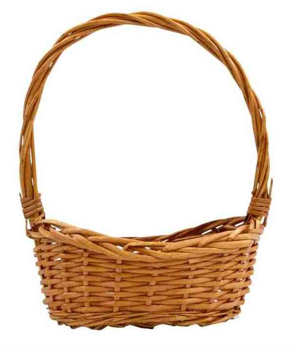 Корзина плетеная с ручкой Ива Медовый 18х12х6см ВС