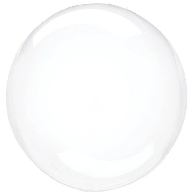 Шар фольга с рисунком Сфера 3D Bubble Бабблс 30" DecoBubble Прозрачный Кристалл (черная упаковка)