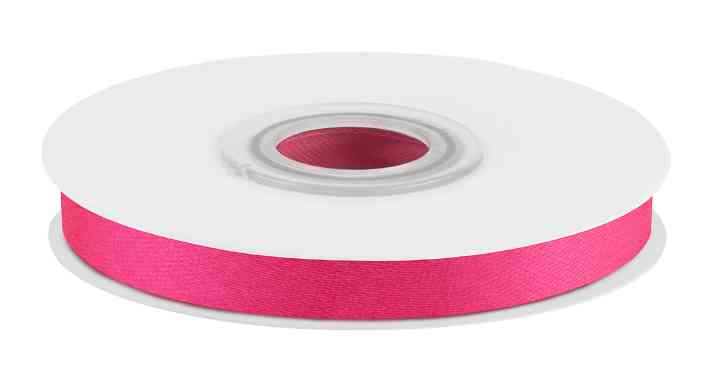 Лента атласная 7х22,85м Глубокий розовый ДБ