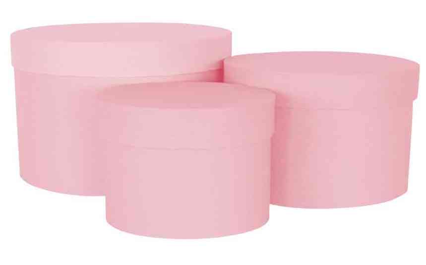 Коробка Цилиндр 16x8см Розовый ДБ