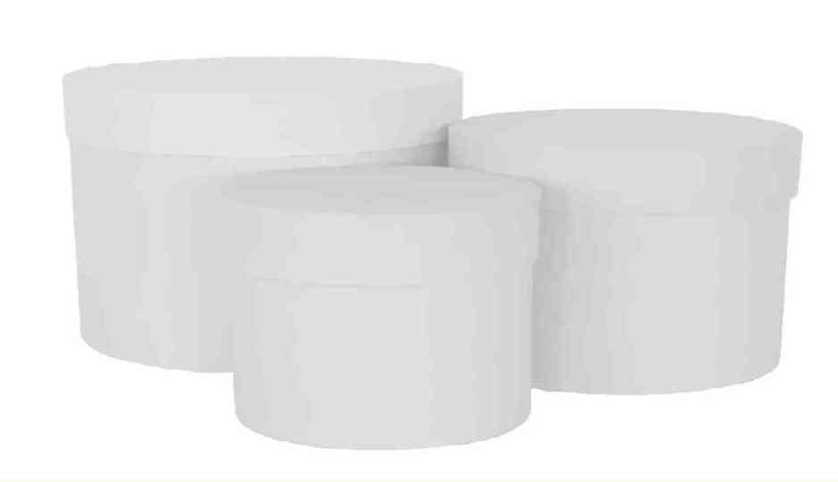 Коробка Цилиндр 18x9см Белый ДБ