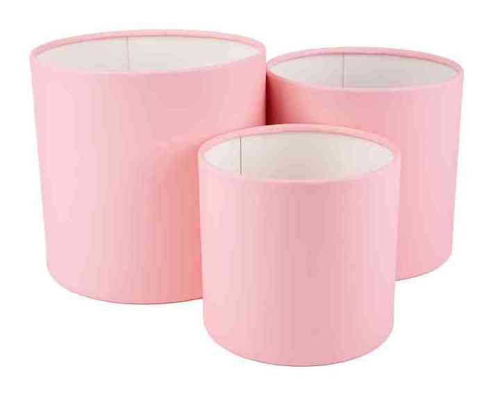 Коробка Цилиндр 21х21см Без крышки Розовый ДБ
