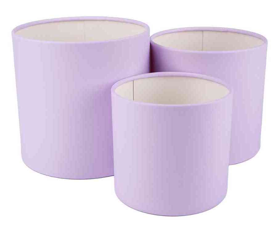 Коробка Цилиндр 21х21см Без крышки Лаванда ДБ