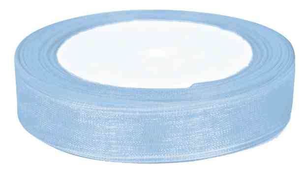 Лента органза 1,2х22,85м Серебристо-голубой ДБ