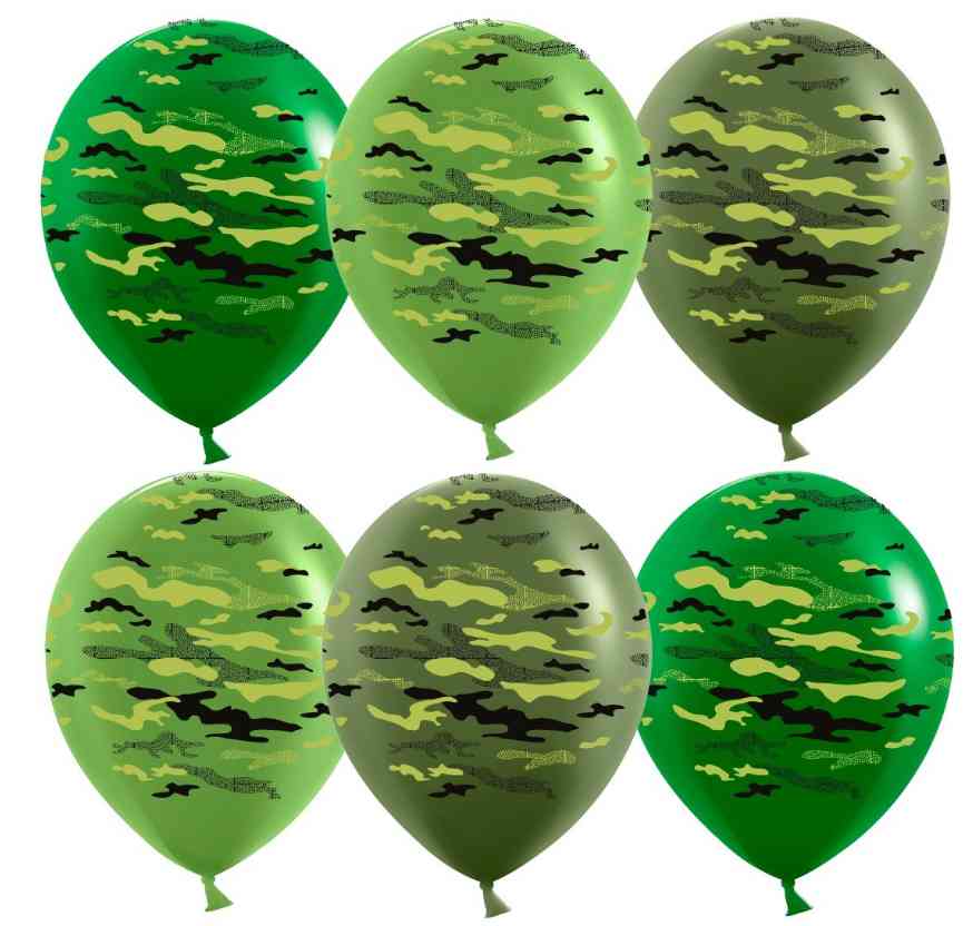 Шар латекс с рисунком 12" ДБ пастель Камуфляж (25шт)