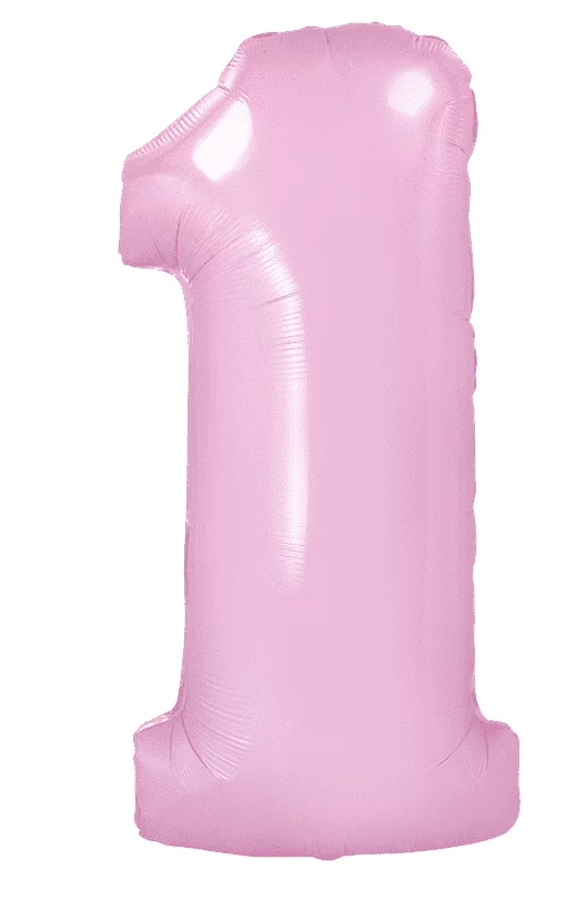 Шар фольга Цифра 40" Fm Розовый Pink "1" 1207-4762