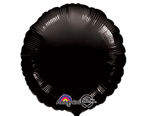 Шар фольга без рисунка 18'' круг Черный Black пастель An