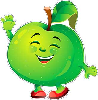 Украшение на скотче Яблоко (10шт)