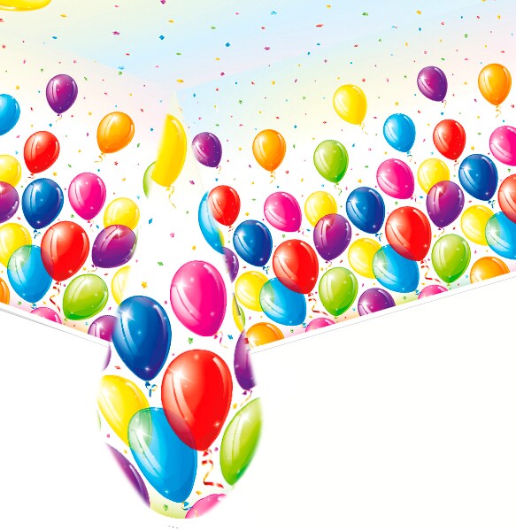 Скатерть 108*180 см, полиэтилен Яркие шары