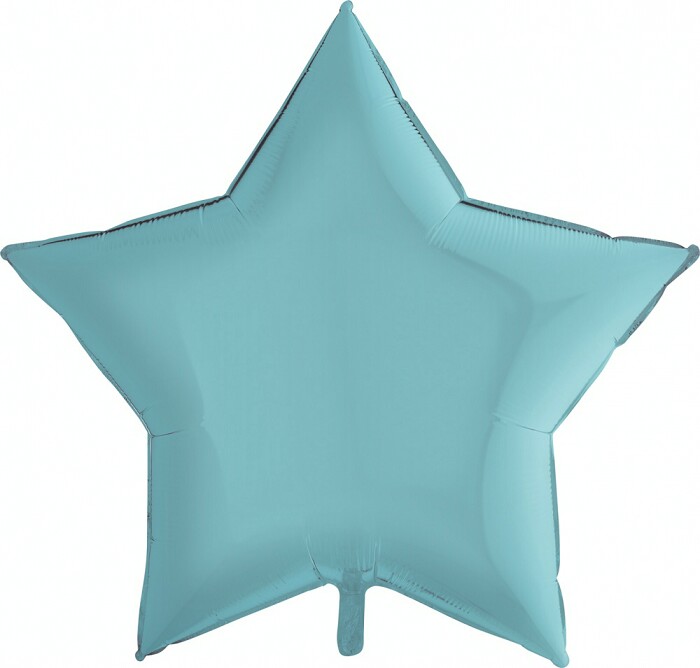 Шар фольга без рисунка 36"GR звезда пастель Голубая Blue 1204-0498