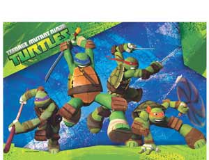 Скатерть ПЭТ 140х260cм Черепашки-Ниндзя