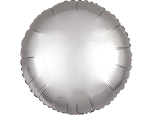 Шар фольга без рисунка 18'' круг Платиновый Platinum сатин An