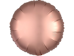 Шар фольга без рисунка 18'' круг Медно-розовый Rose Copper сатин An
