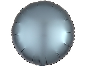Шар фольга без рисунка 18'' круг Синий Сталь Steel Blue сатин An