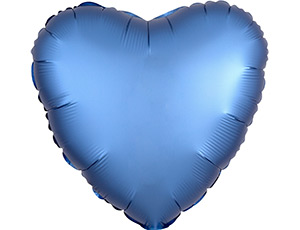 Шар фольга без рисунка 18'' сердце Лазурь Azure сатин An