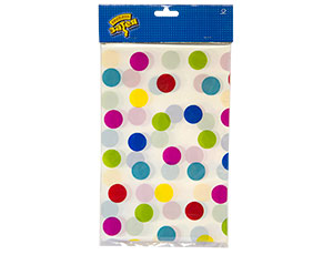 Скатерть 130*180 см, полиэтилен Горошек мульти