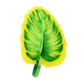 Шар-фигура фольга Лист жёлто-зелёный