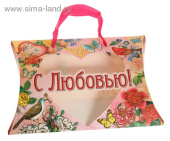 Коробка сборная 19х30см фигурная С Любовью