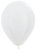 Шар латекс 10"/Sp перламутр 405 Белый White (100шт)