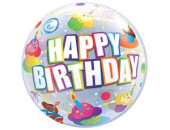 Шар фольга Сфера 3D Deco Bubble 22" HB Кексы разноцветные QL