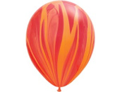 Шар латекс 11"/QL агат Красный Red Оранжевый Orange (25шт)