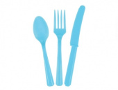 Столовые приборы пластик набор Caribbean blue (уп24)