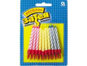 Свечи для торта 5 см, воск, 20 шт., с держателями Витые