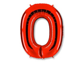 Шар фольга Цифра 40''/GR Красная "0"