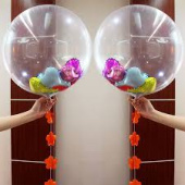 Шар Сфера 3D Bubble Бабблс 18" прозрачный Clear кристалл 46см (синяя упаковка) Шар Сфера 3D Bubble Бабблс 18" прозрачный Clear кристалл 46см (синяя упаковка)