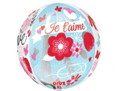 Шар фольга Сфера 3D Deco Bubble 16" LOVE Встреча в Париже