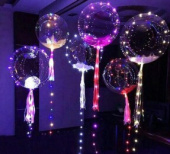 Шар Сфера 3D Bubble Бабблс LED 30" прозрачная