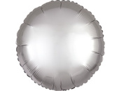 Шар фольга без рисунка 18'' круг Платиновый Platinum сатин An