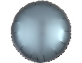 Шар фольга без рисунка 18'' круг Синий Сталь Steel Blue сатин An