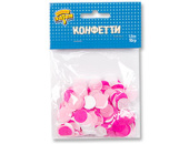 Конфетти Круг тишью ассорти Розовое 10г