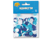 Конфетти Круг тишью ассорти Голубое 10г