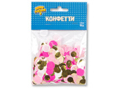 Конфетти Круг купаж тишью фольга Розовое Золото 10г