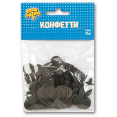 Конфетти Круг тишью 1,5см Черные 10г